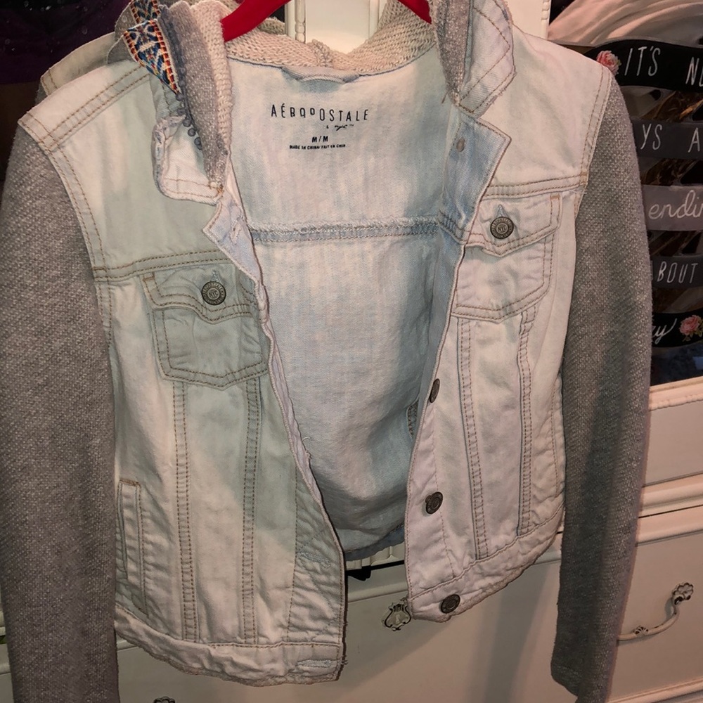 Aeropostale Jean Jacket Hoodie